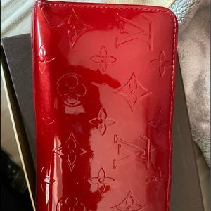 Louis Vuitton Red Vernis wallet